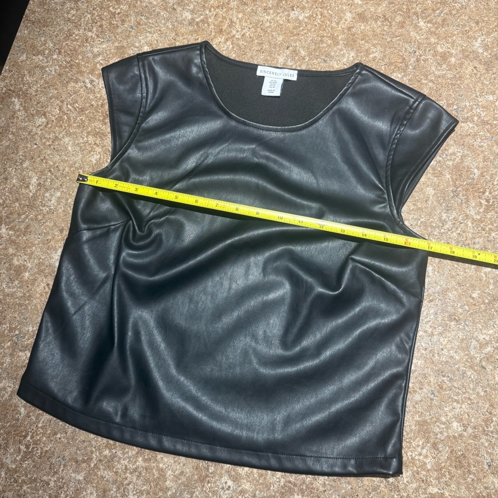 Sincerely Jules Faux Leather Top